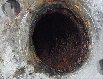 赤錆を除去した排水管