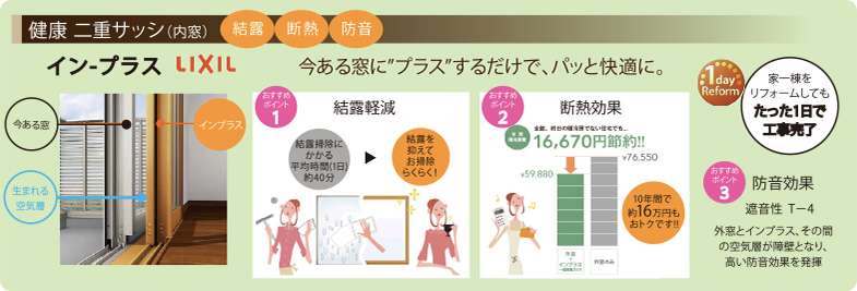 健康二重サッシ（内窓）