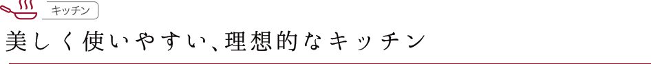 美しく使いやすい、理想的なキッチン