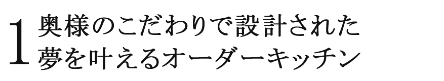 1 夢のバーカウンター付き高級キッチン