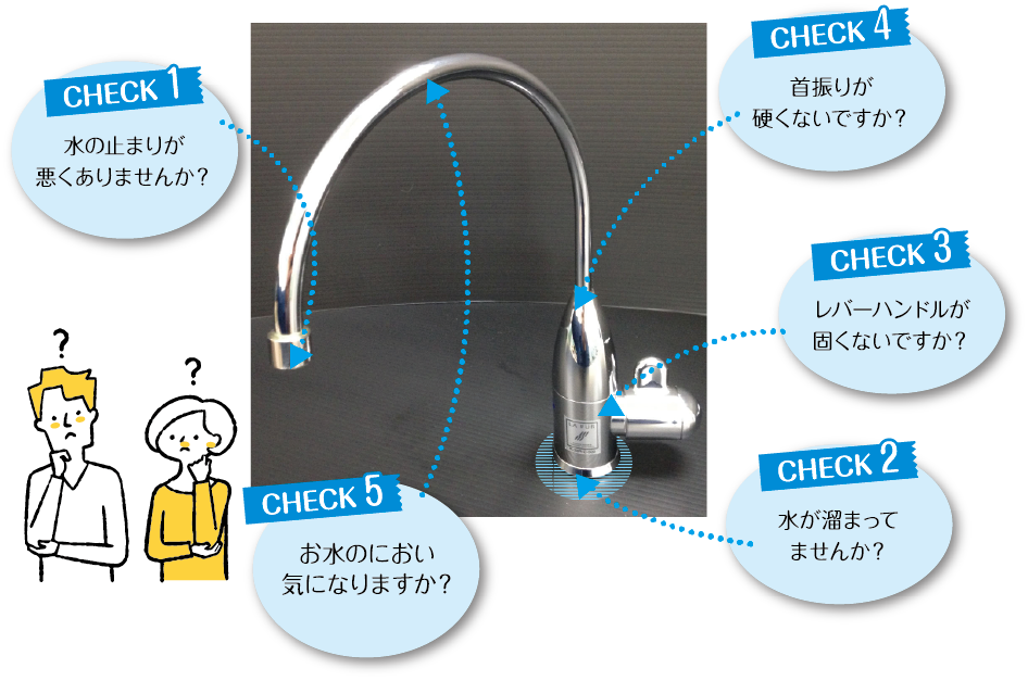 お使いの浄水器、こんな症状はありませんか？